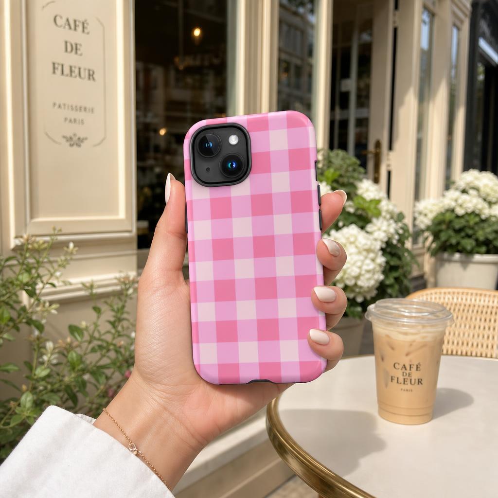 Fresh Gingham Pink Ninja Case™ for iPhone