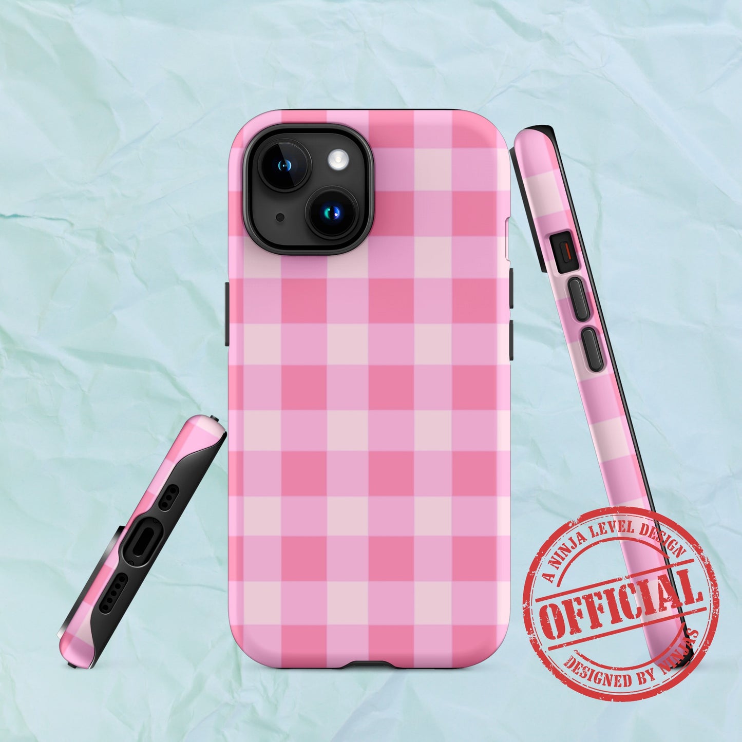 Fresh Gingham Pink Ninja Case™ for iPhone