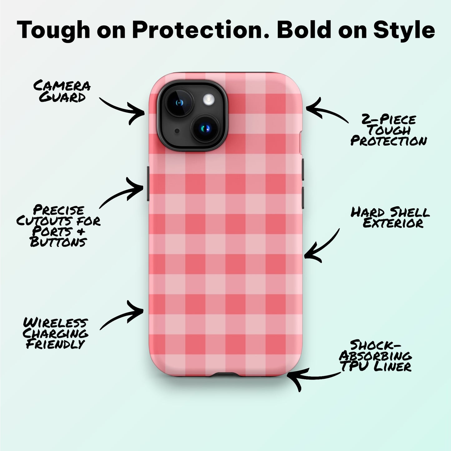 Fresh Gingham Red Ninja Case™ for iPhone