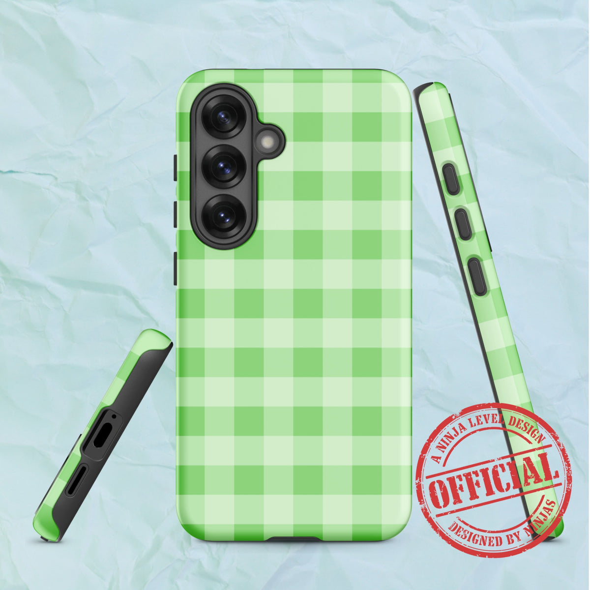 Fresh Gingham Green - Ninja Case for Samsung Galaxy