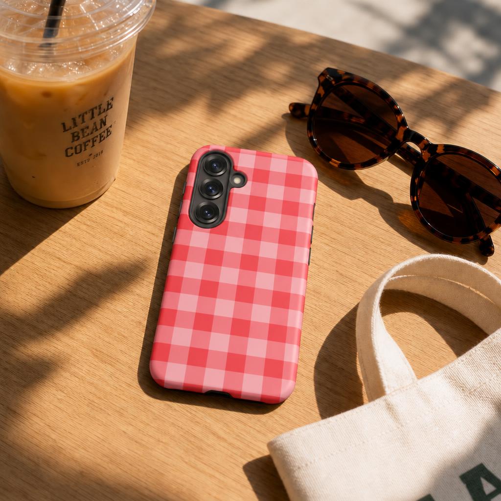 Fresh Gingham Red - Ninja Case for Samsung Galaxy