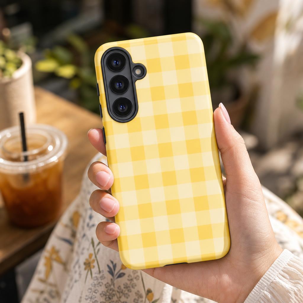 Fresh Gingham Yellow –  Ninja Case™ for Samsung Galaxy
