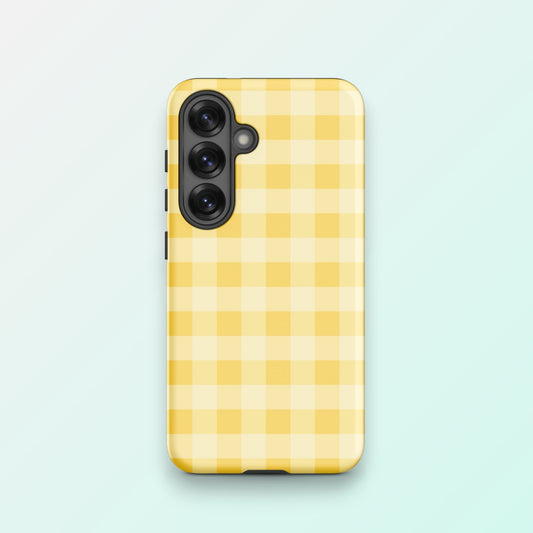 Fresh Gingham Yellow –  Ninja Case™ for Samsung Galaxy
