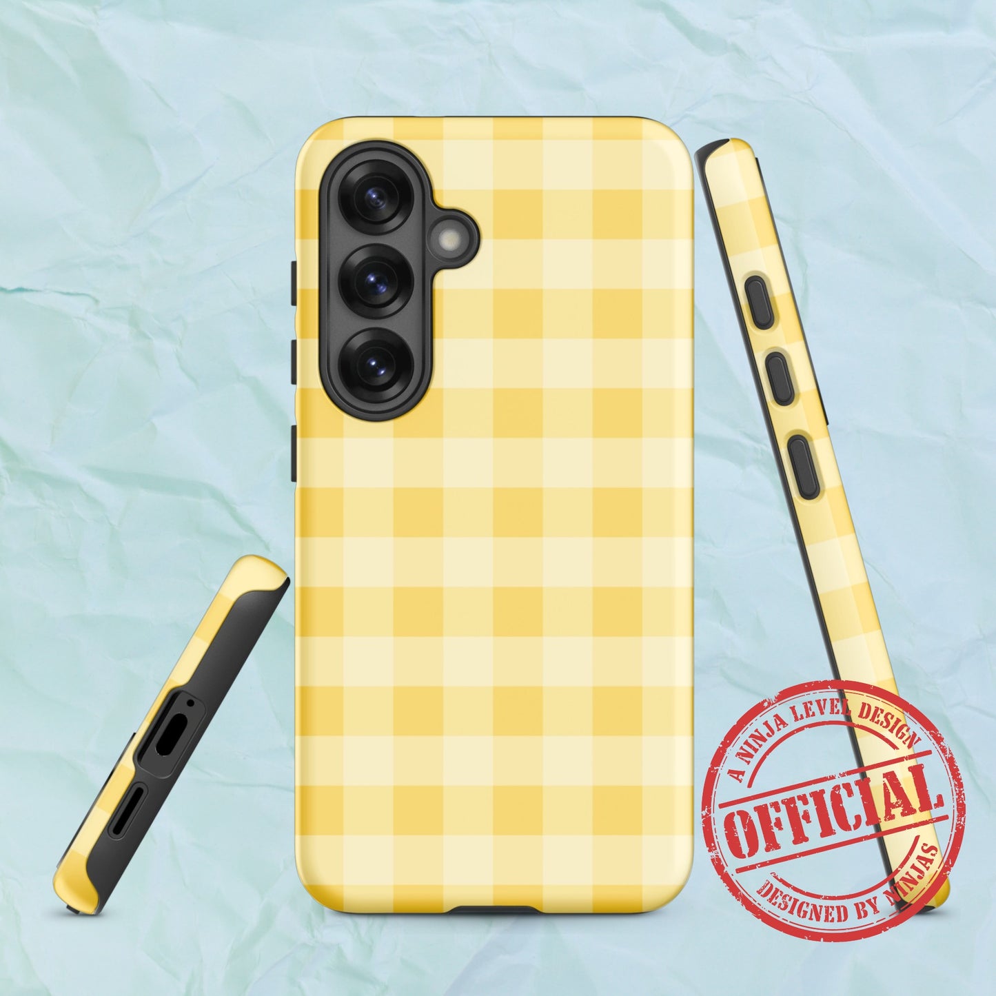 Fresh Gingham Yellow –  Ninja Case™ for Samsung Galaxy