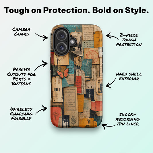 Paper Trail Chaos Collage - Ninja Case for iPhone