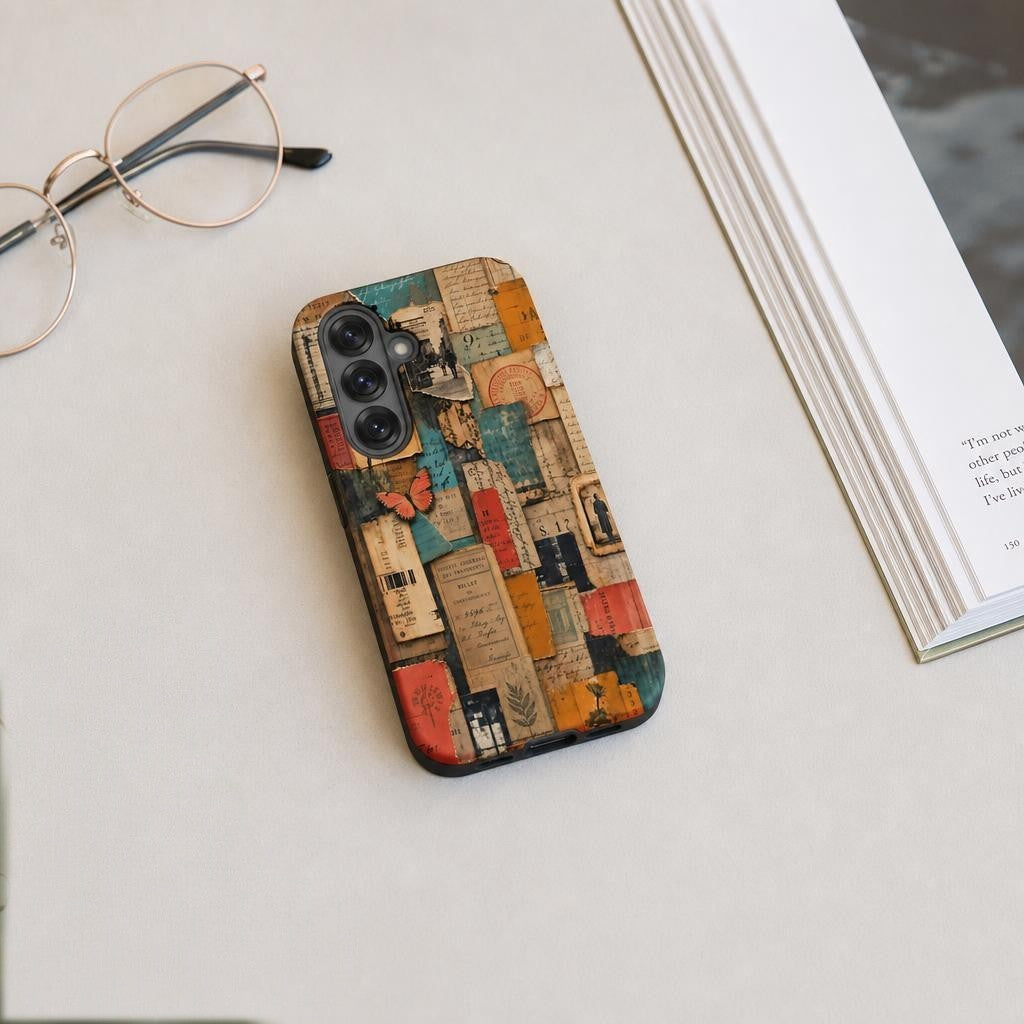Paper Trail Chaos Collage - Ninja Case for Samsung Galaxy