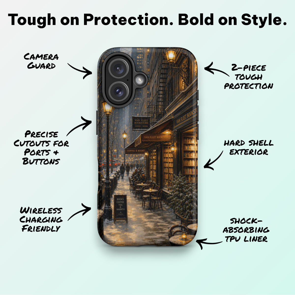 Snow Day Cafe - Ninja Case for iPhone