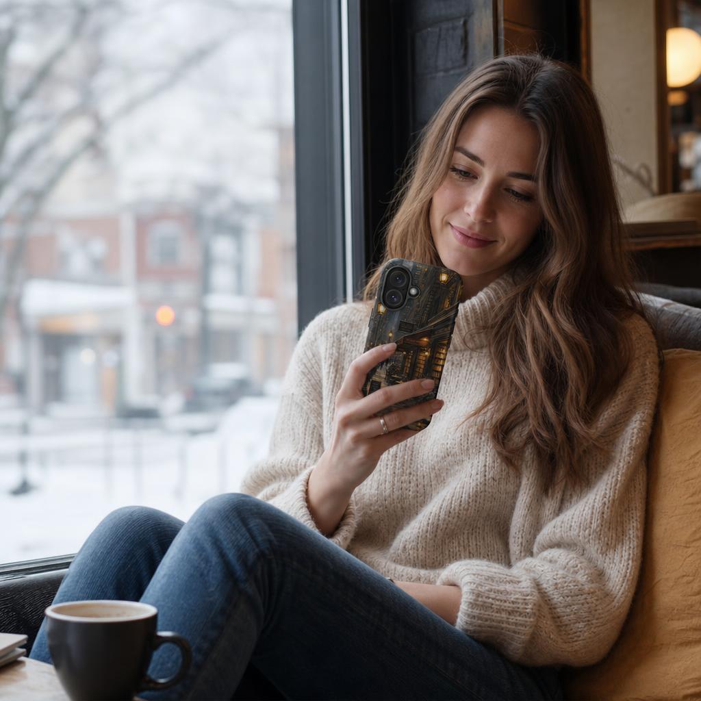 Snow Day Cafe - Ninja Case for iPhone