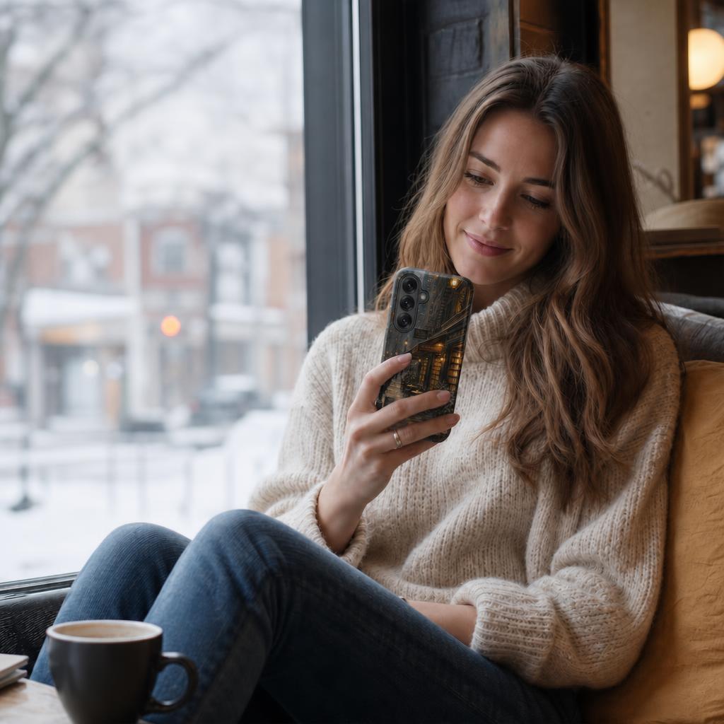 Snow Day Cafe - Ninja Case for Samsung Galaxy