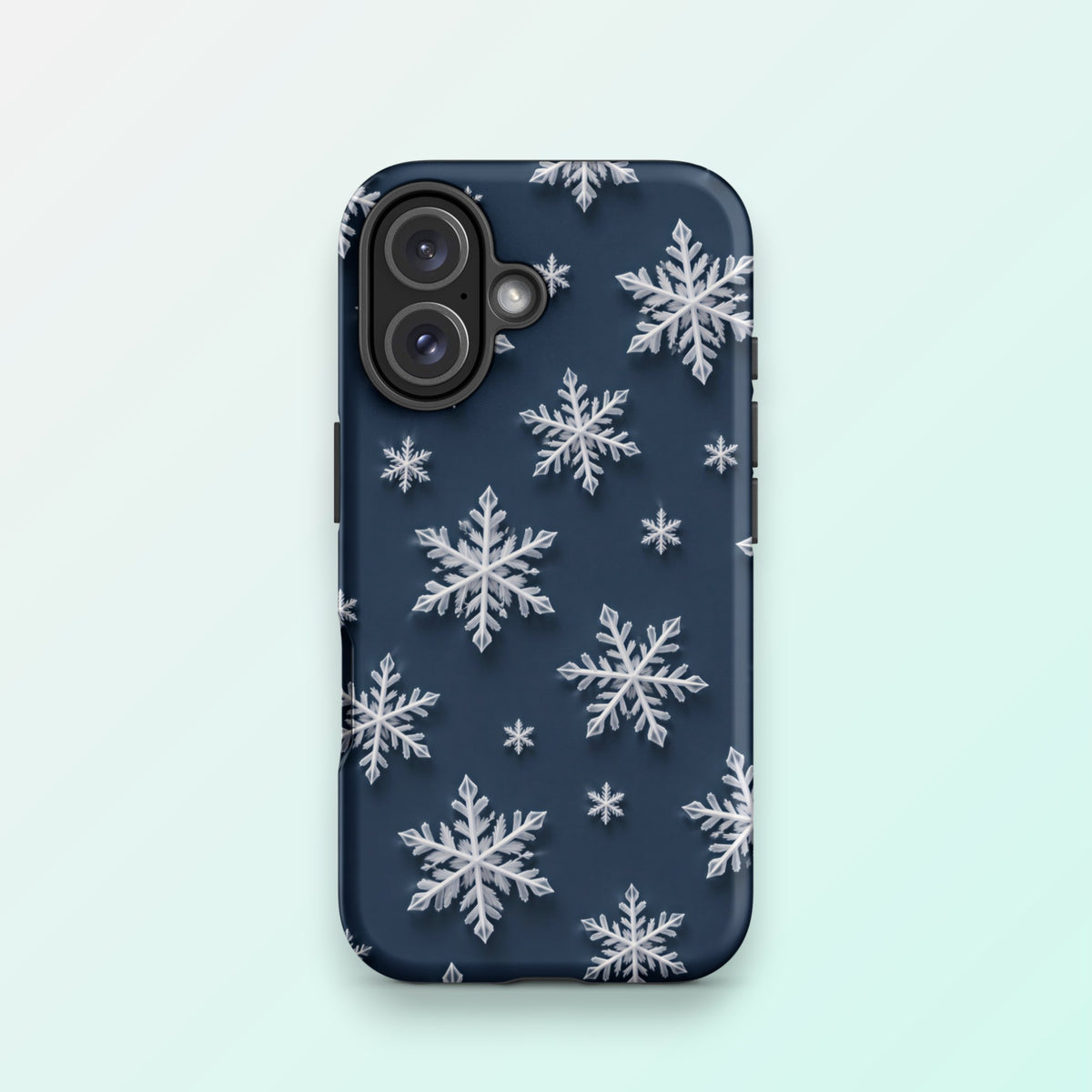Snowflakes Navy - Ninja Case for iPhone
