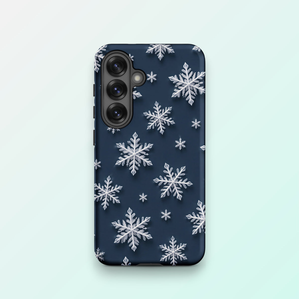 Snowflakes Navy - Ninja Case for Samsung Galaxy