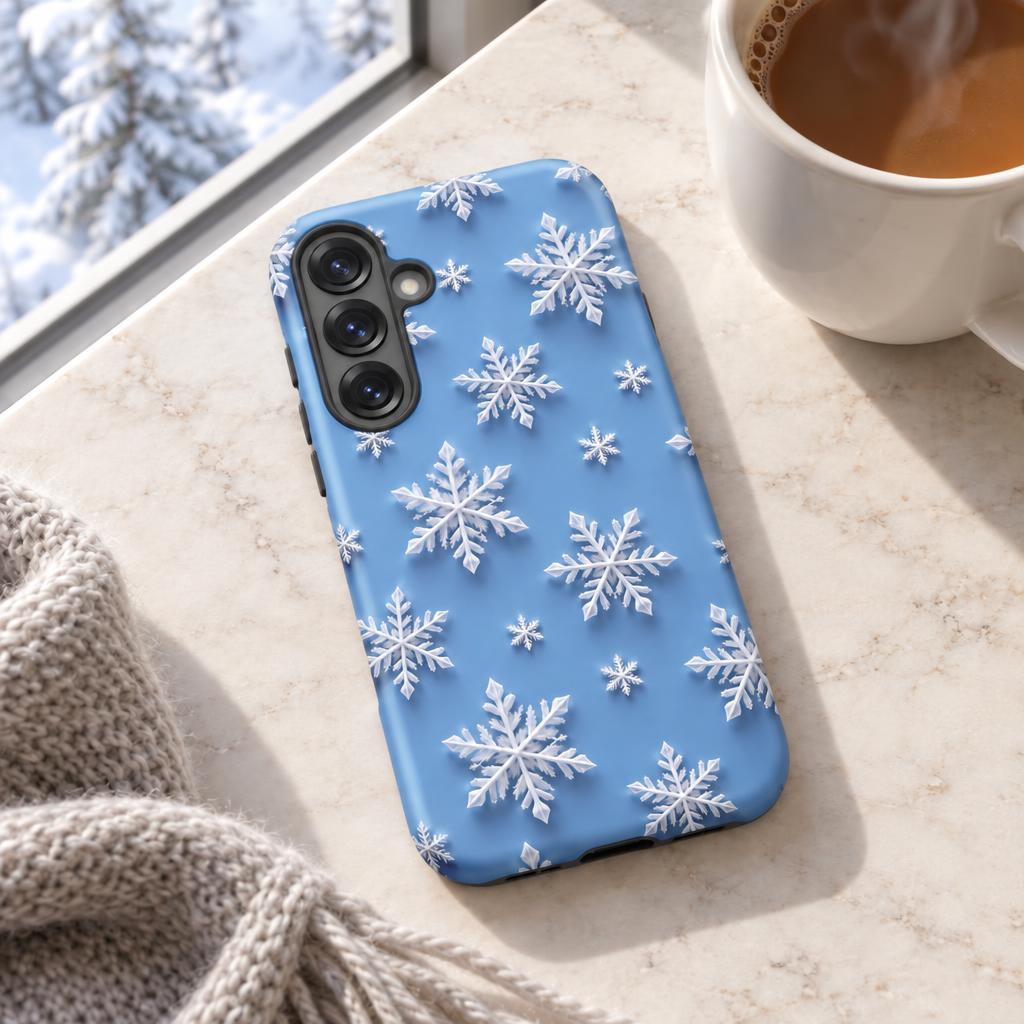 Snowflakes Blue - Ninja Case for Samsung Galaxy