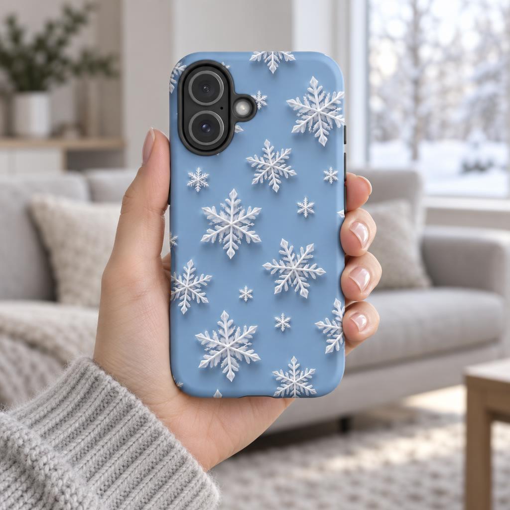 Snowflakes Blue - Ninja Case for iPhone