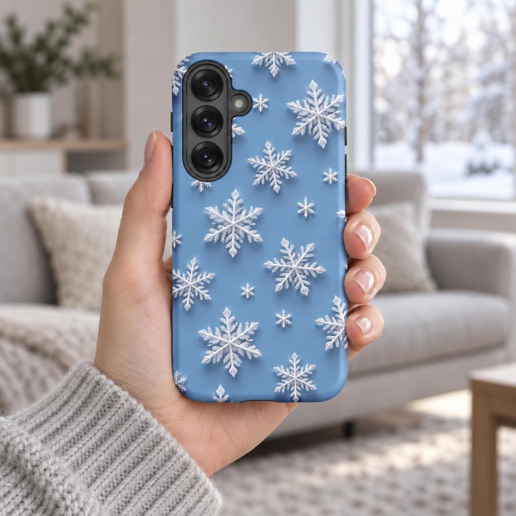Snowflakes Blue - Ninja Case for Samsung Galaxy