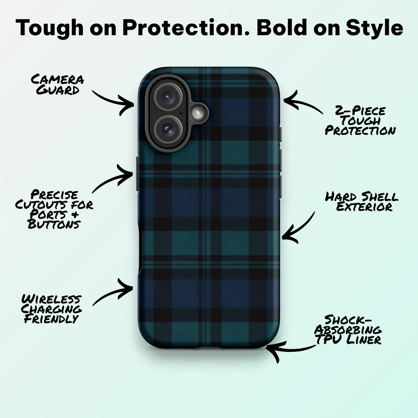 Teal Nights - Ninja Case™ for iPhone