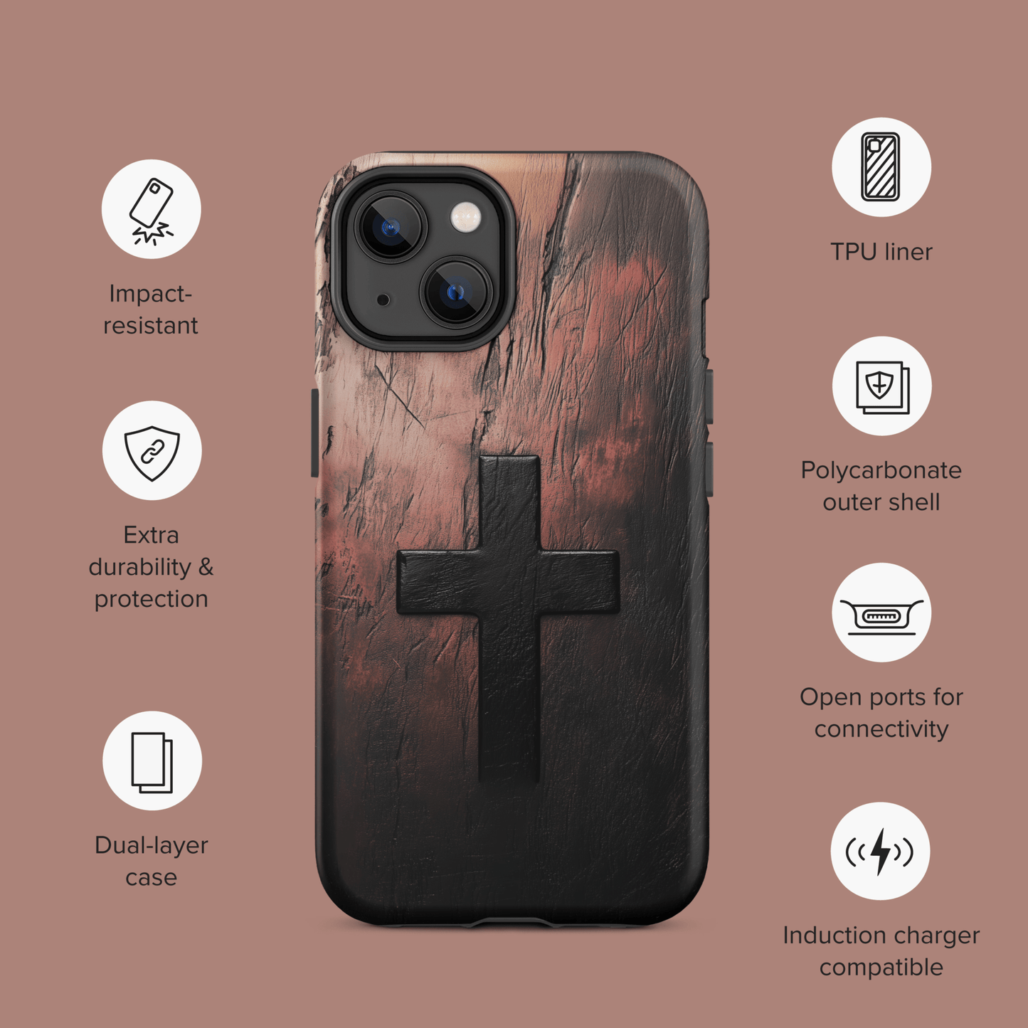 Cross 3D woodgrain for iPhone Ninja Level Designs