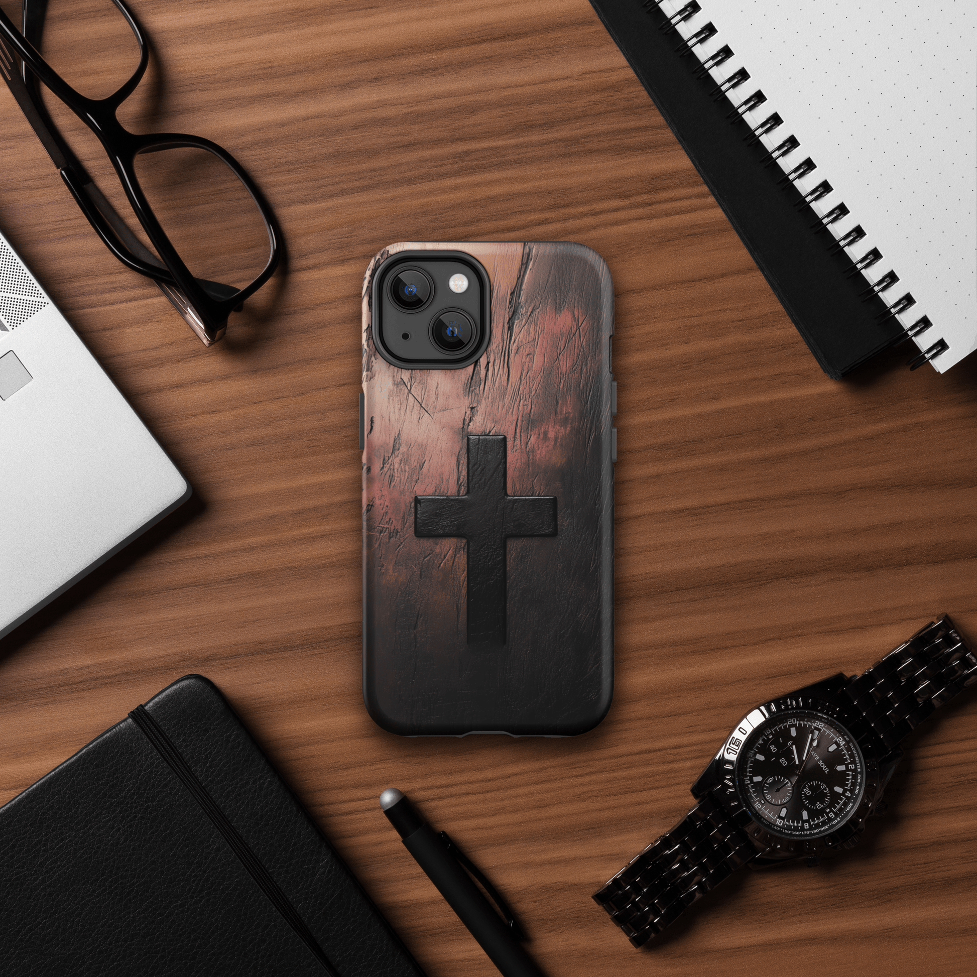 Cross 3D woodgrain for iPhone Ninja Level Designs