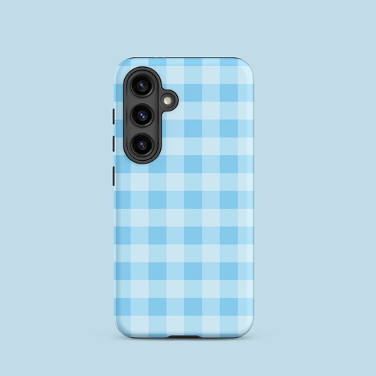 Fresh Gingham Blue – Ninja Case™ for Samsung Galaxy Ninja Level Designs