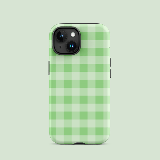 Fresh Gingham Green – Ninja Case™ for iPhone Ninja Level Designs