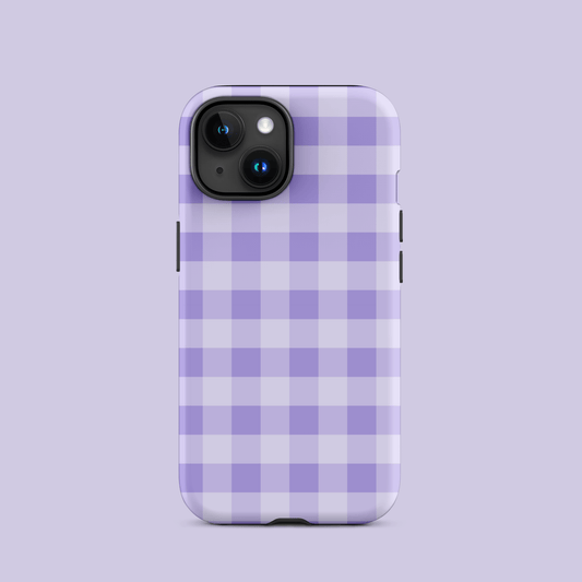 Fresh Gingham Lavender – Ninja Case™ for iPhone Ninja Level Designs