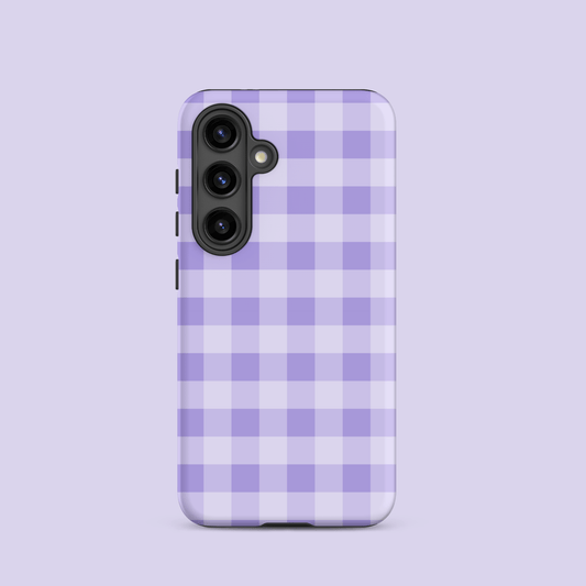 Fresh Gingham Lavender – Ninja Case™ for Samsung Galaxy Ninja Level Designs