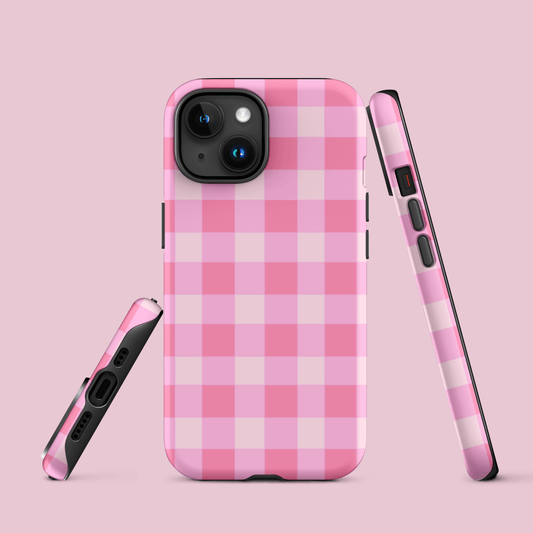 Fresh Gingham Pink – Ninja Case™ for iPhone Ninja Level Designs
