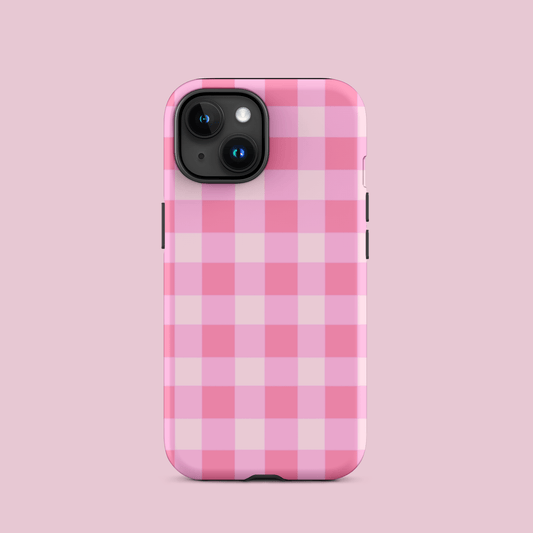 Fresh Gingham Pink – Ninja Case™ for iPhone Ninja Level Designs