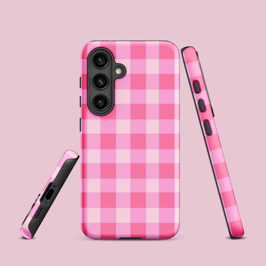 Fresh Gingham Pink – Ninja Case™ for Samsung Galaxy Ninja Level Designs
