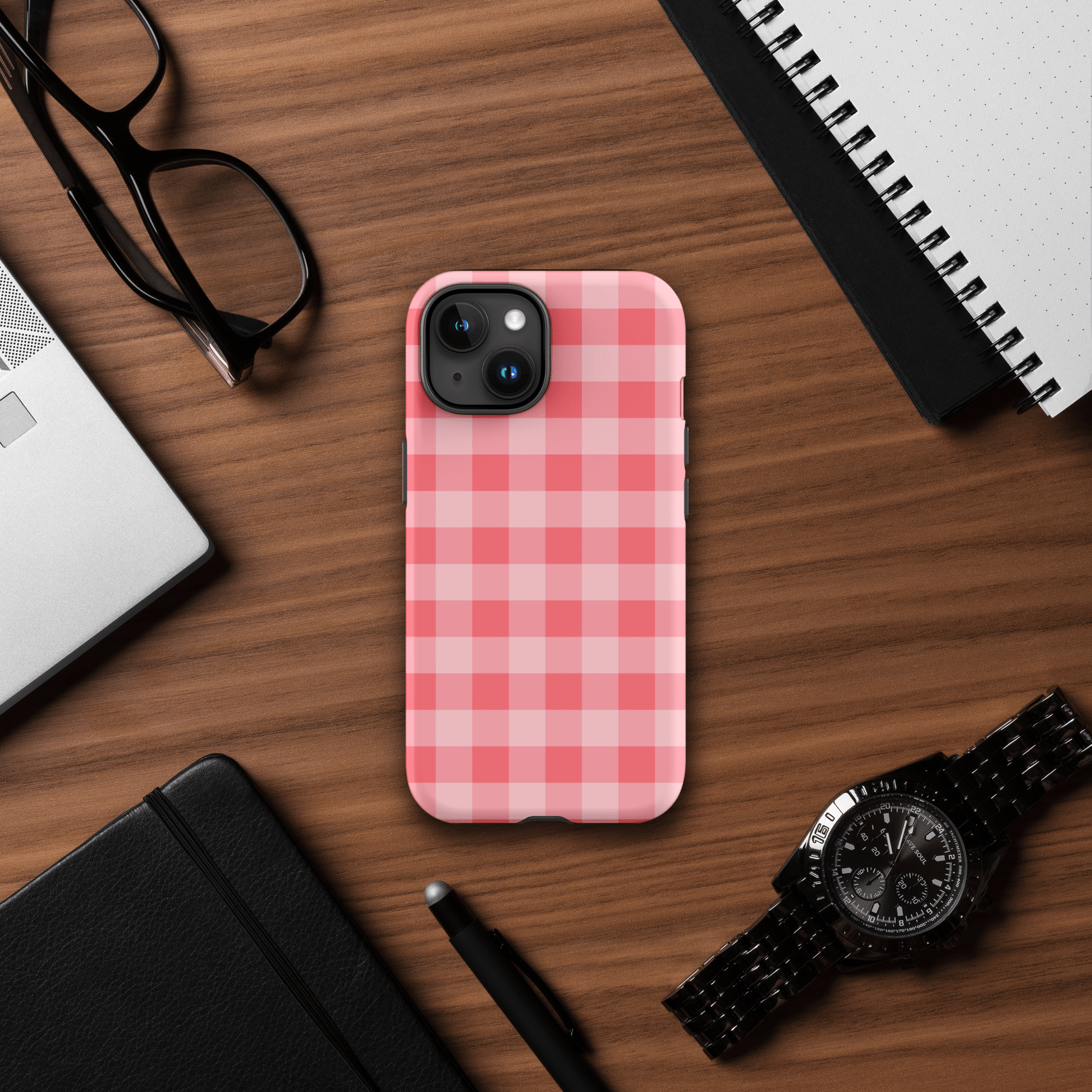 Fresh Gingham Red – Ninja Case™ for iPhone Ninja Level Designs