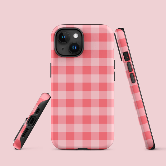 Fresh Gingham Red – Ninja Case™ for iPhone Ninja Level Designs