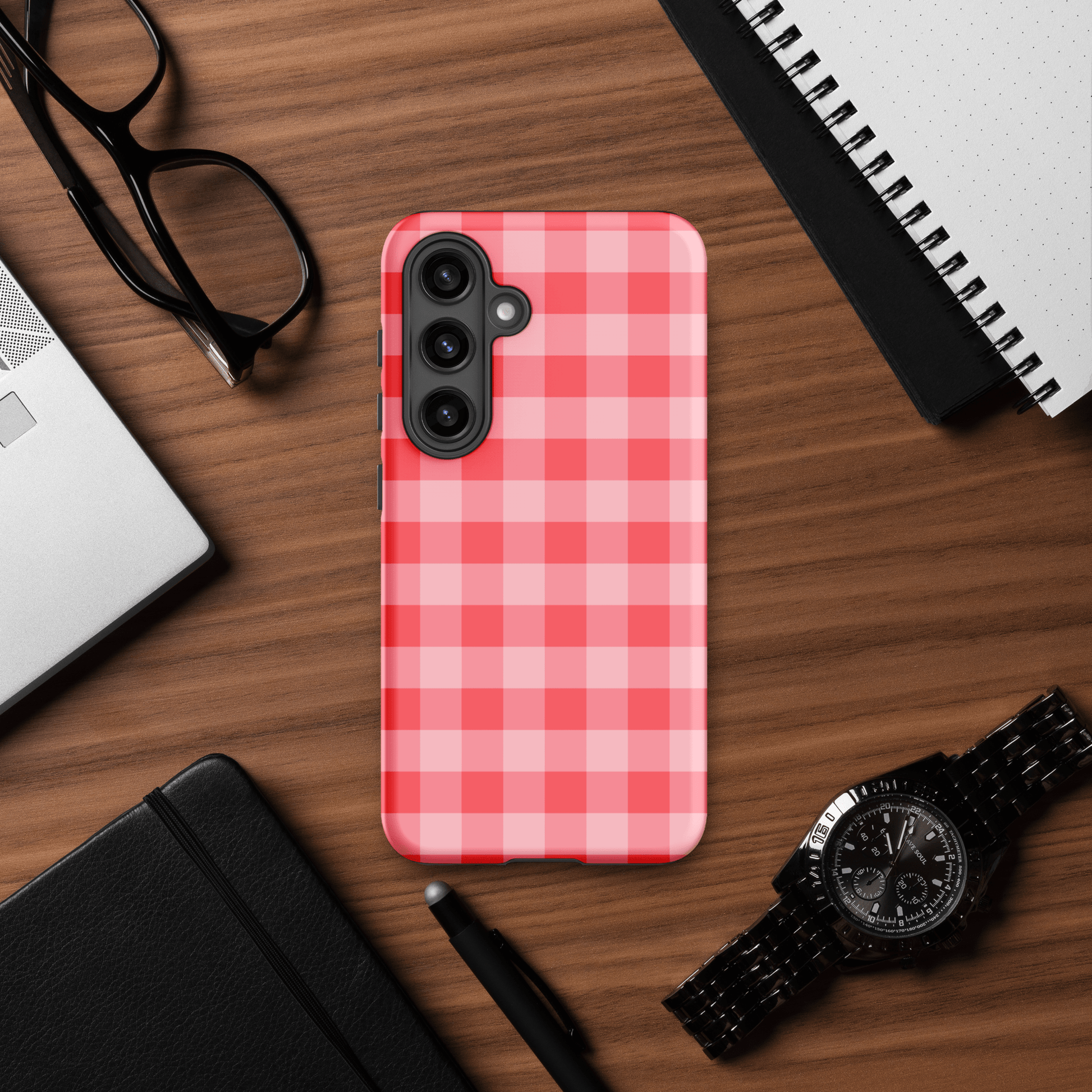 Fresh Gingham Red – Ninja Case™ for Samsung Galaxy Ninja Level Designs