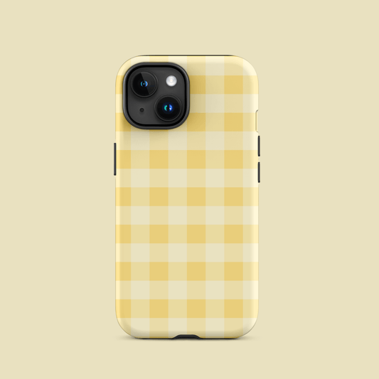Fresh Gingham Yellow – Ninja Case™ for iPhone Ninja Level Designs