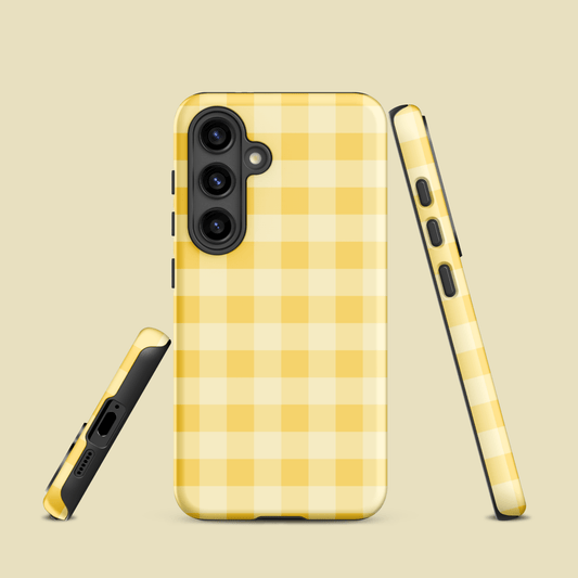 Fresh Gingham Yellow – Ninja Case™ for Samsung Galaxy Ninja Level Designs