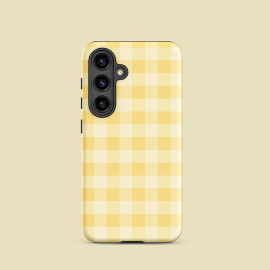 Fresh Gingham Yellow – Ninja Case™ for Samsung Galaxy Ninja Level Designs