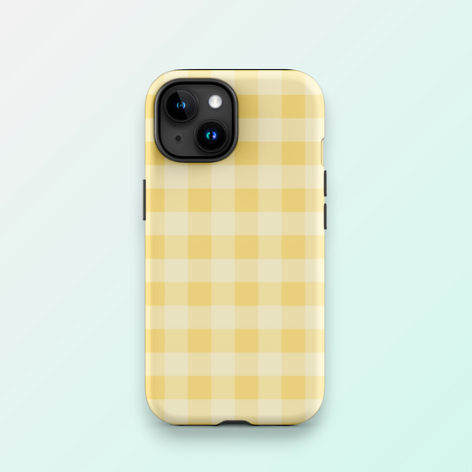 Fresh Gingham Yellow – Ninja Case for iPhone