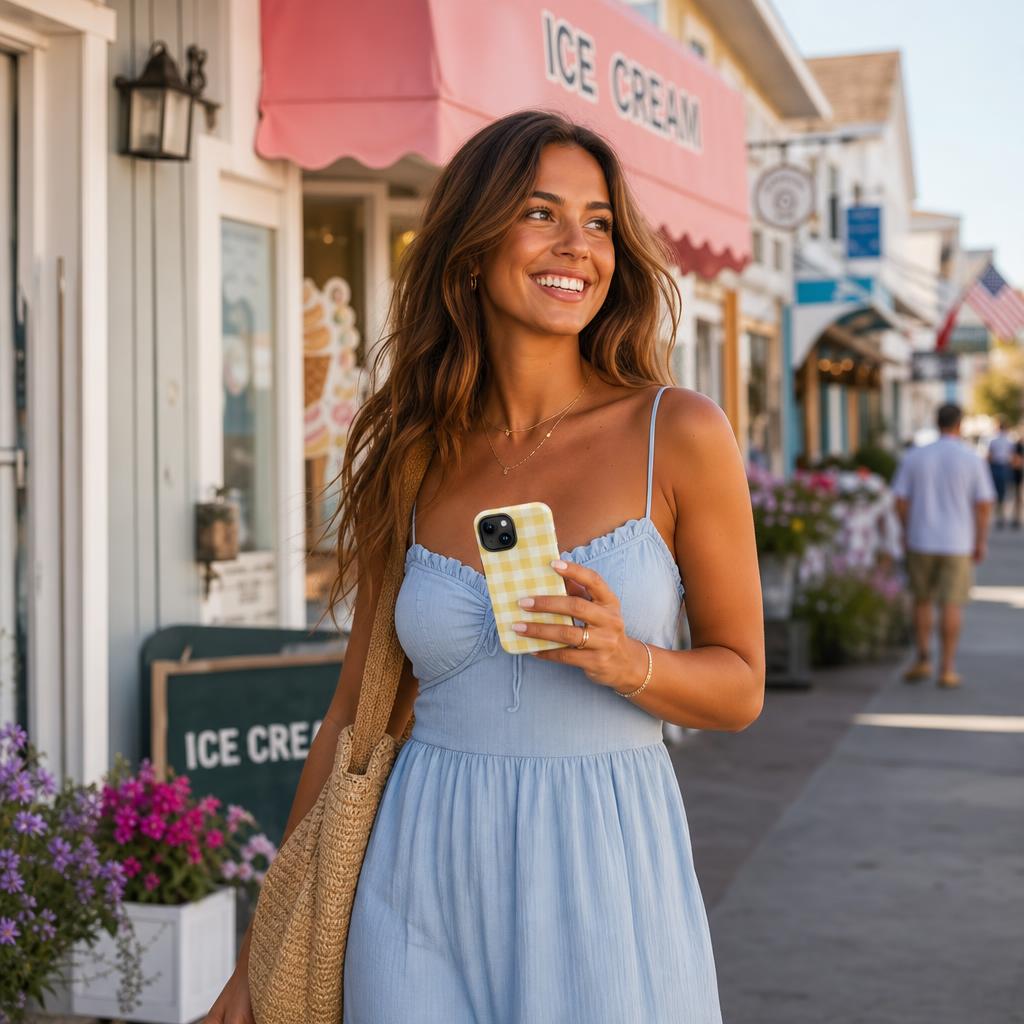 Fresh Gingham Yellow –  Ninja Case™  for iPhone