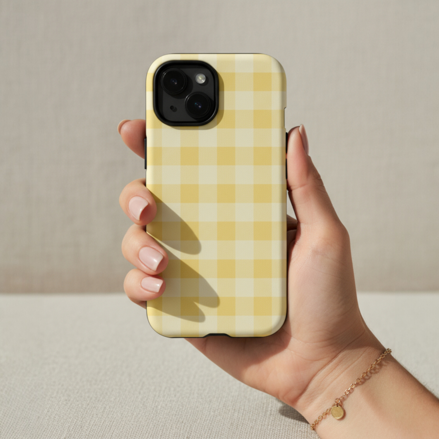 Fresh Gingham Yellow –  Ninja Case™  for iPhone