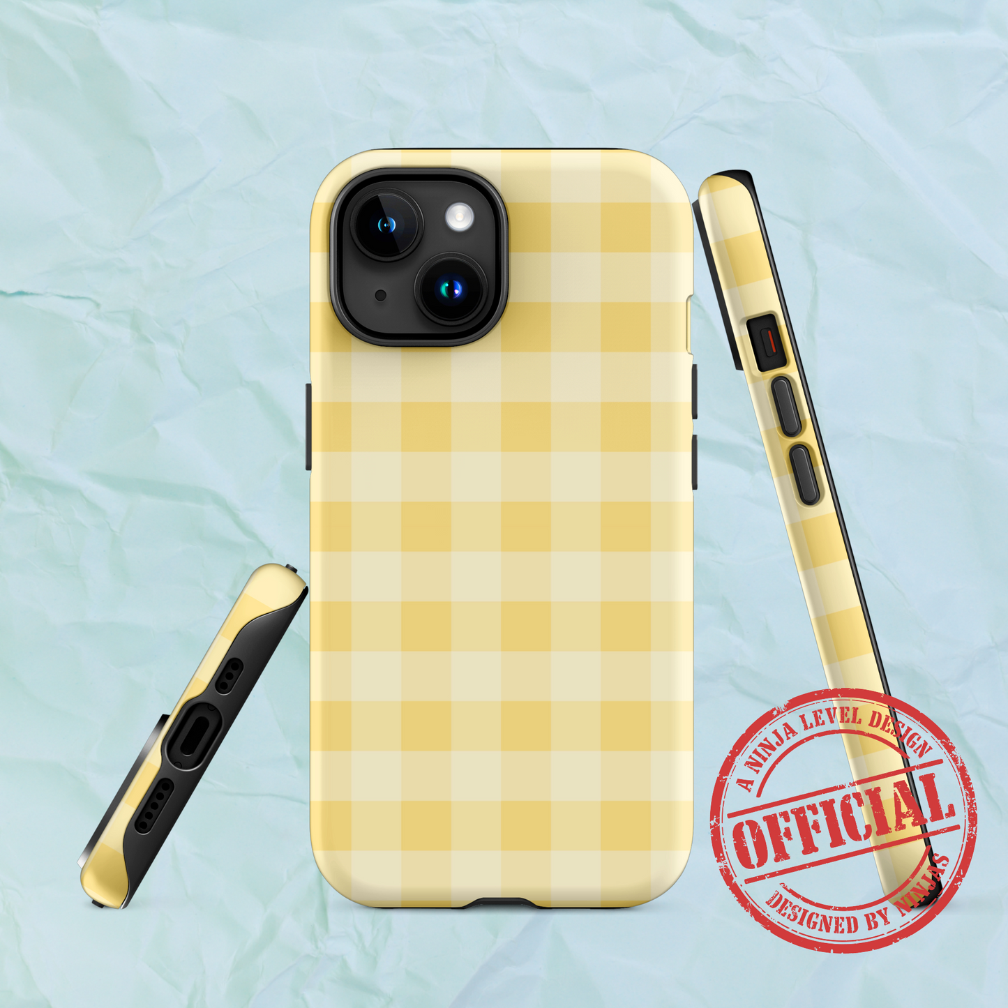 Fresh Gingham Yellow –  Ninja Case™  for iPhone