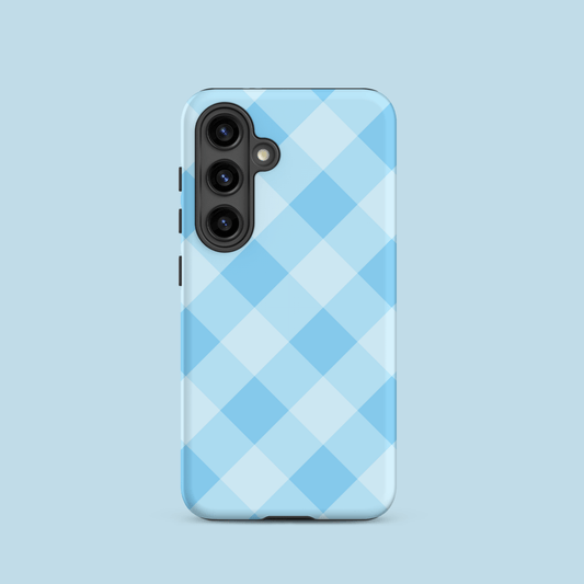 Gingham Twist Blue – Ninja Case™ for Samsung Galaxy Ninja Level Designs