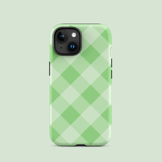 Gingham Twist Green – Ninja Case™ for iPhone Ninja Level Designs