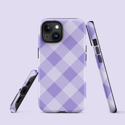 Gingham Twist Lavender – Ninja Case™ for iPhone Ninja Level Designs