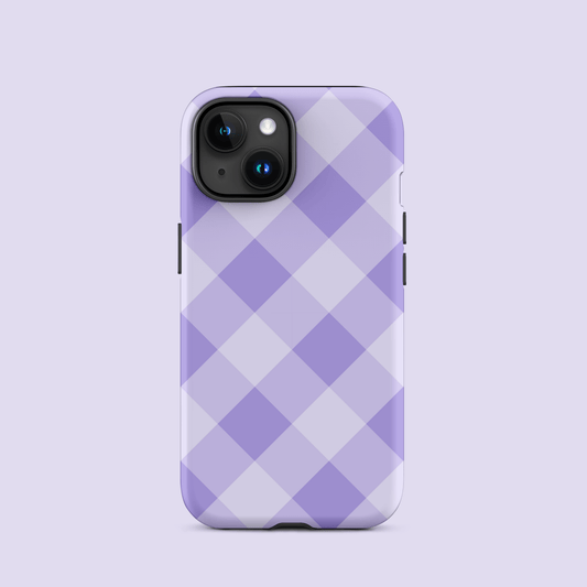 Gingham Twist Lavender – Ninja Case™ for iPhone Ninja Level Designs