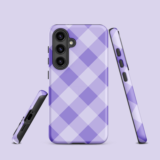 Gingham Twist Lavender – Ninja Case™ for Samsung Galaxy Ninja Level Designs