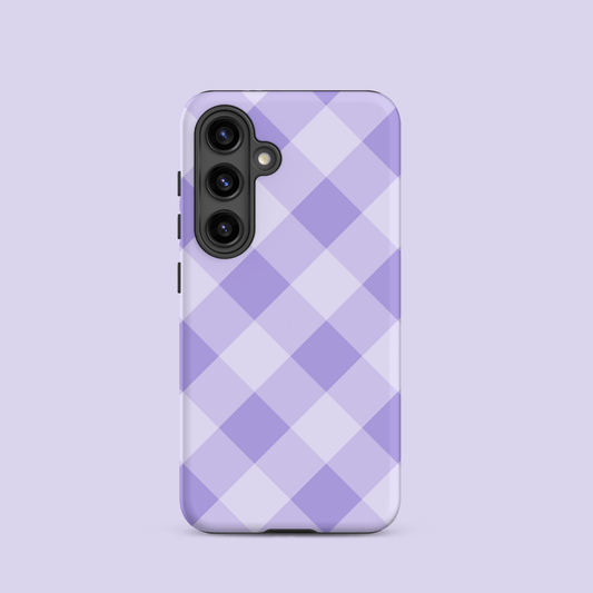 Gingham Twist Lavender – Ninja Case™ for Samsung Galaxy Ninja Level Designs