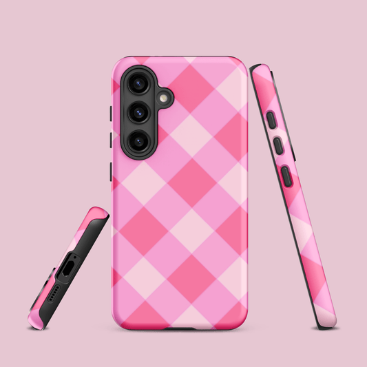 Gingham Twist Pink – Ninja Case™ for Samsung Galaxy Ninja Level Designs