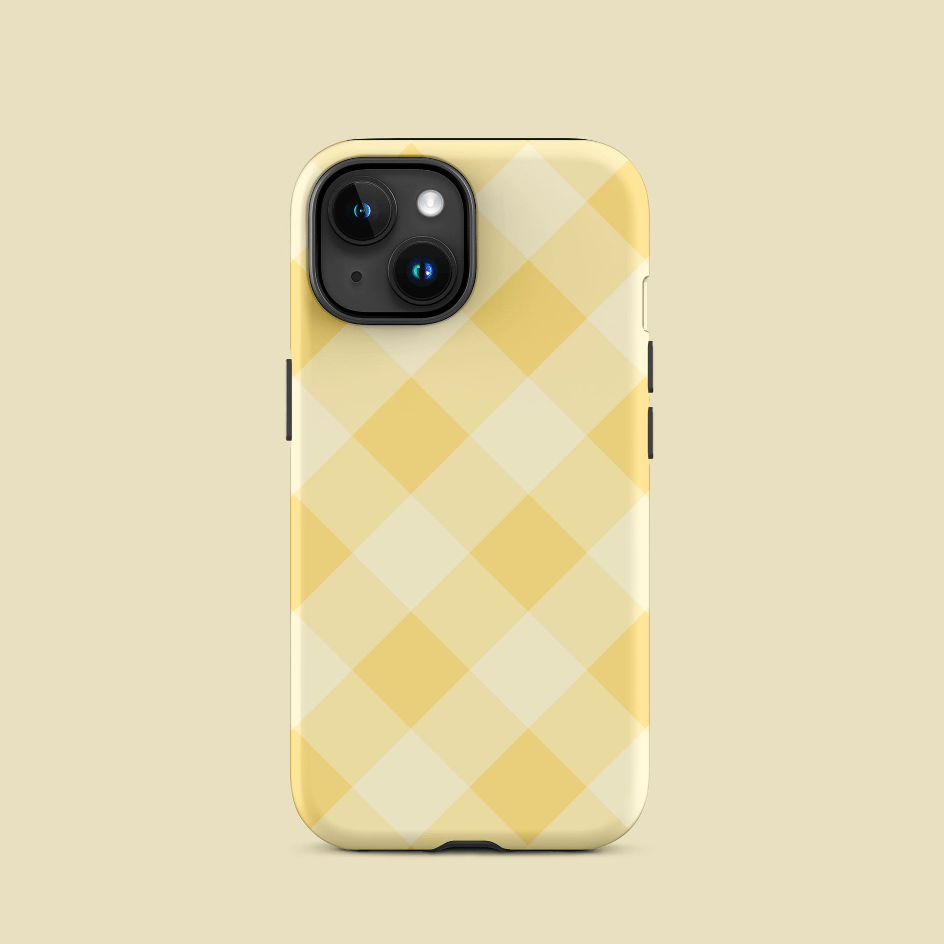Gingham Twist Yellow – Ninja Case™ for iPhone Ninja Level Designs