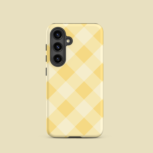 Gingham Twist Yellow – Ninja Case™ for Samsung Galaxy Ninja Level Designs