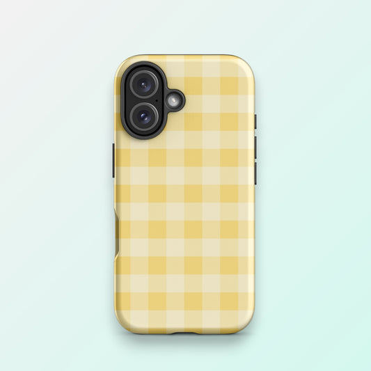 Fresh Gingham Yellow –  Ninja Case™  for iPhone