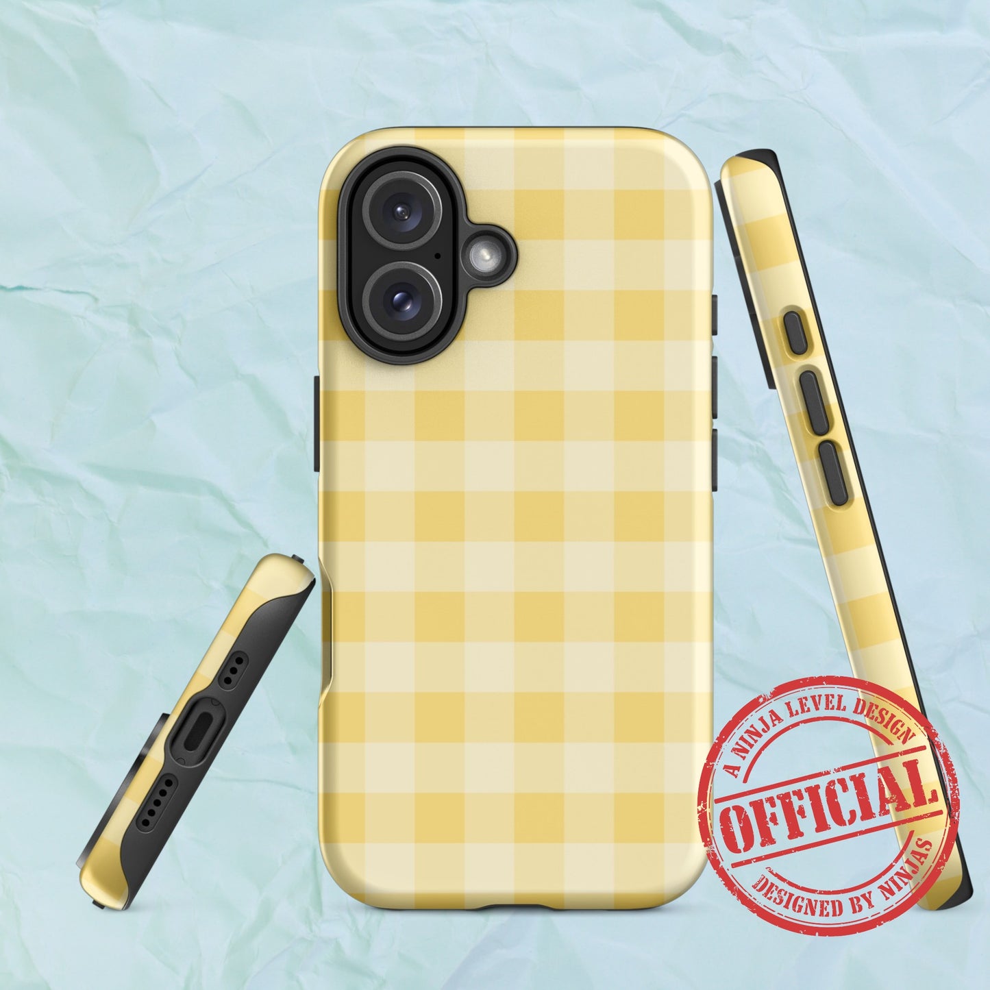 Fresh Gingham Yellow –  Ninja Case™  for iPhone