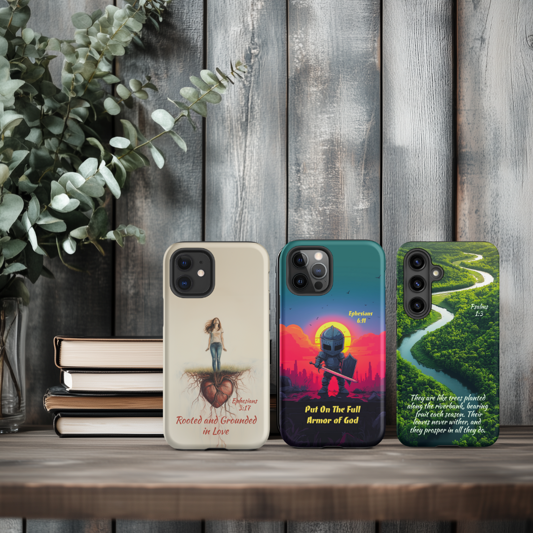 Christian, spiritual phone case, scripture, faith inspired designs